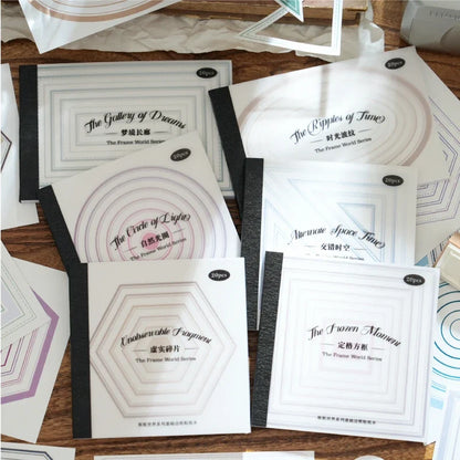 Scrapbooking Frame Stickers | 20pcs Decorative Border Stickers for Junk Journal