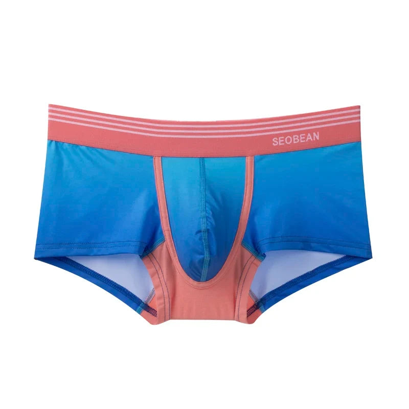 SEOBEAN Underwear New Arrivals Mens Boxers Briefs Gradient Color Underpants Boxershorts Sexy Low-waist Male Panties Boxer