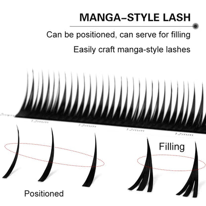 Winky Beauty 07 C/D Wet Eyelash Extension | Manga Wispy Spikes Lashes for Cosplay