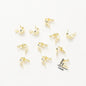 14K 18K Real Gold Plated Double Hole End Clasp Beads Open Cover Crimp Connector Beads For DIY Jewelry Making Necklace Component