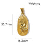 18K Gold Plated Stainless Steel Pendant Vintage Egyptian Pharaoh Portrait Lion Skull & Ghost Hand Charms Trendy Jewelry