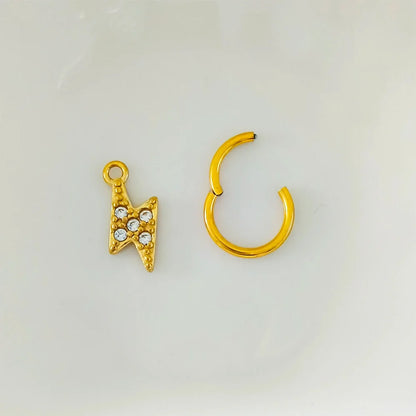 Waterdrops Pendant Conch Ring ASTM F136 G23 Titanium Piercings Moon Flowers Hinge Segment Clicker Teardrop Helix  Earrings