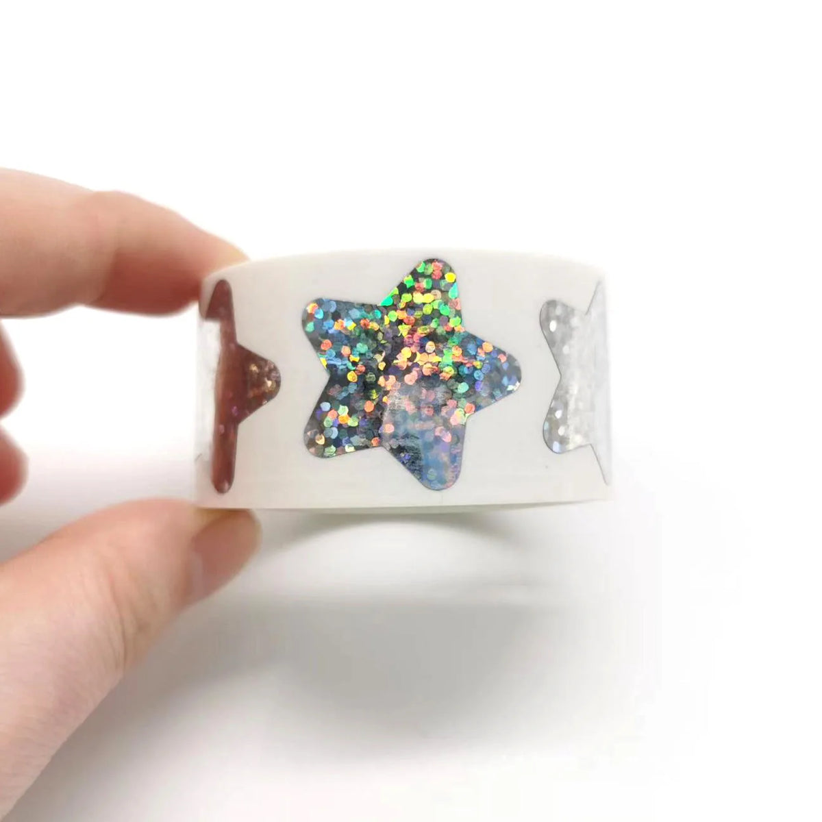 100-500PCS Heart Thank You Stickers | Small Roll Packaging Stickers for Photocard Decor