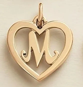 SUNIBI Stainless Steel Letter Heart Shape Hollow Pendant Charm for Bracelet Necklaces  for Women DIY Jewelry Making