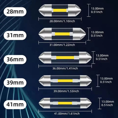 12V Car Reading Lamp | Double-Point LED Interior Light for C5W Bulb Upgrade