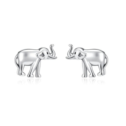 2026 New 925 Silver Elephant Cherry Blossom Butterfly Heart Earrings, a delicate choice for women's fashion jewelry