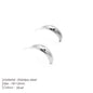 SUNIBI Stainless Steel Stud Earring for Women Gold Color Silver Color Simple Earrings Wives Smooth Thick Hoop Fashion Jewelry