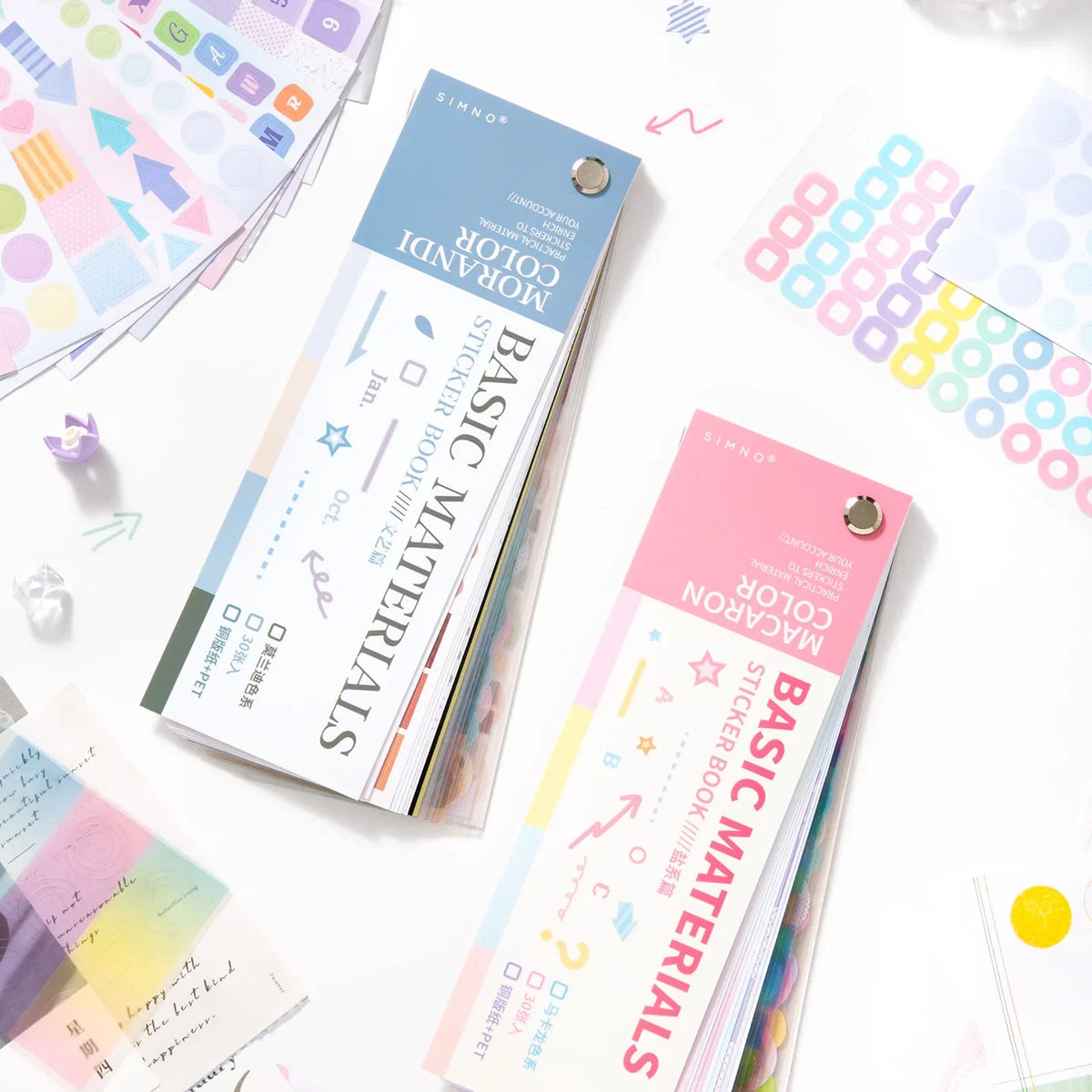 Colorful Dot Stickers for Journaling and Scrapbooking | 30pcs Paper Sticker Pack
