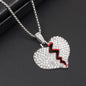 Hip Hop Fierce Shark Inlaid Zircon Pendant Charm Trend Necklace