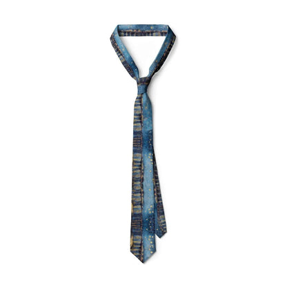 New Van Gogh Oil Painting Tie For Men Star Moon Night Retro Fun 8cm Wide Slim Necktie Accessories Daily Wear Wedding Party Gift