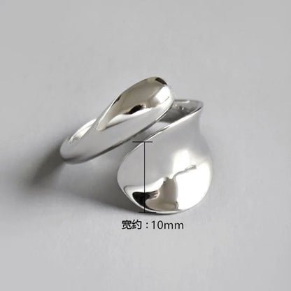 925 Sterling Silver Geometry Adjustable Rings for Women | Engagement Luxury Jewelry Gift