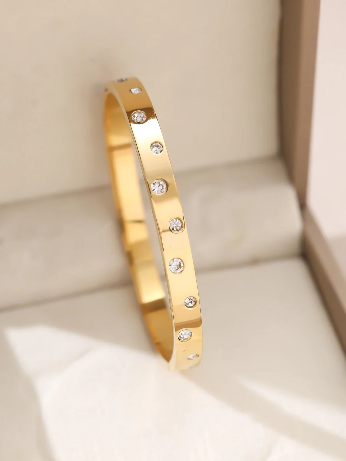 1pieces/set women's wedding jewelry party holiday Valentine's Day gift stainless steel bracelet plated with 18K gold bracelet