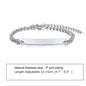 Custom Personalized Name ID Bracelet Gilrs Boy Gifts, Stainless Steel Curb Chain Link Crown Bracelet Not Allergic