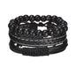 MeMolissa New Fashion Braided Wrap Leather Bracelets for Men High Quality Vintage Charm Wood Beads Ethnic Tribal Wristbands