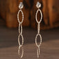 Stainless Steel Earrings Personality Irregular circle Long Fashion Simplicity High-end Sense Dangle Earrings For Women Jewelry