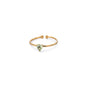 2025 Birth Colorful Cubic Zircon Heart Opening Rings For Women Fashion Dainty Stainless Steel Princess Ring Jewelry Wedding Gift