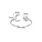 Vintage Ancient Greek Arethusa Goddess Coin Rings For Women Imitation Pearl Zircon Moon Stainless Steel Ring Fashion Jewelry