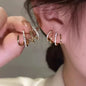 Europe and The United States Fashion Trend Love Drop Earrings Ladies Luxury Shining Inlaid Zirconia Wedding Jewelry