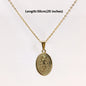 Hypoallergenic 316L Stainless Steel Gold Plated Pendant Necklace - Saint Michael & Saint Christopher, Ideal Gift for Men