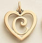 SUNIBI Stainless Steel Letter Heart Shape Hollow Pendant Charm for Bracelet Necklaces  for Women DIY Jewelry Making