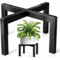 Heavy-Duty Metal Plant Stand, Indoor/Outdoor, Holds Pots 5-12'', Supports 150lbs, Black