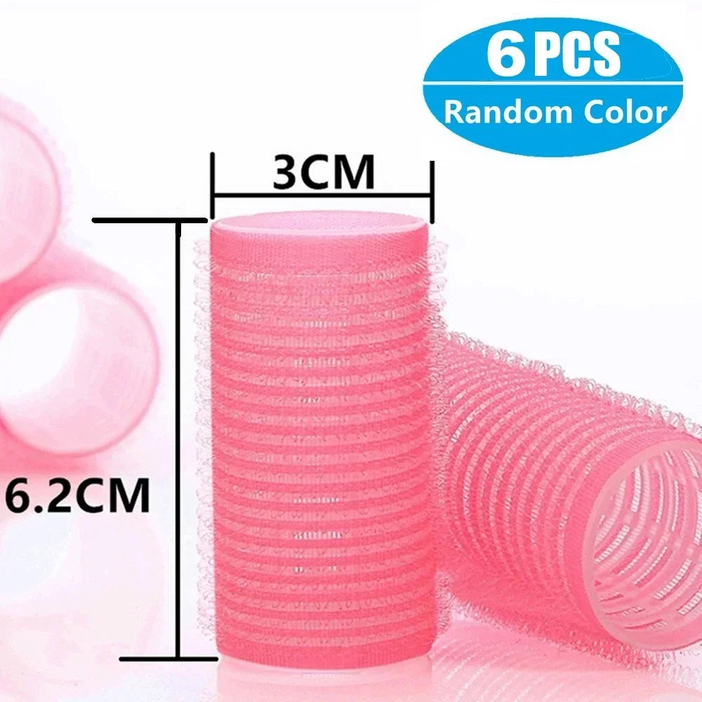 Self-Grip Hair Rollers Heatless Hair Curlers | No Heat DIY Styling Tool for Volume and Bangs