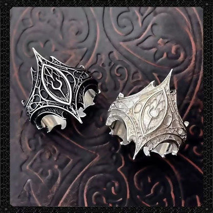 Classical Gothic Vintage Sweet Darkness Ring, Classic Gothic Emblem Personalized Ring, Trendy Men's Party Jewelry Accessories