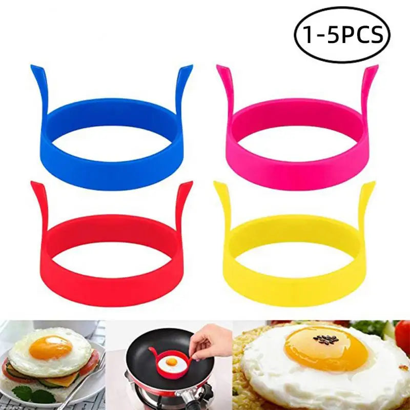 Silicone Egg and Pancake Ring Mold | Nonstick Round Cooking Tool
