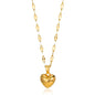 Geometric Heart Necklaces For Women Stainless Steel Gold Color Snake Chain Heart Necklace Aesthetic New Wedding Jewelry Gift