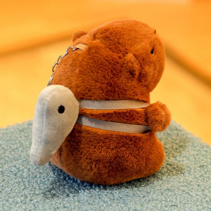 Capybara Plush Keychain | Cartoon Bag Pendant and Car Keyring