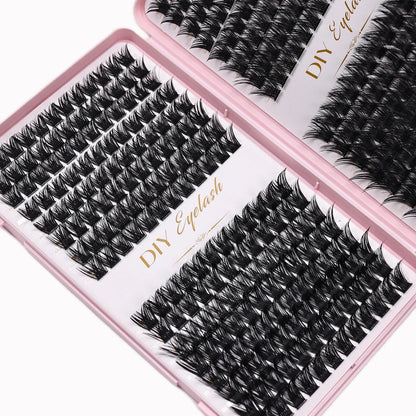 384pcs Cluster Lashes Mixed Tray | DIY Natural Look Eyelash Extension