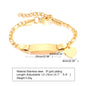 Custom Personalized Name ID Bracelet Gilrs Boy Gifts, Stainless Steel Curb Chain Link Crown Bracelet Not Allergic