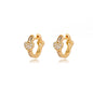 Zircon Heart Pendientes Earring For Women Stainless Steel Gold Color Piercing Earring 2025 Trend Jewelry aretes Accesorios mujer