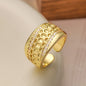 NEWBUY Trendy Gold Color Copper Geometric Jewelry Luxury AAA Cubic Zirconia Wedding Ring For Elegant Women Engagement Gift