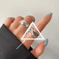 VENTFILLE 925 Sterling Silver Geometric Multilayer Round Bead Ring | Fashion Punk Temperament Jewelry