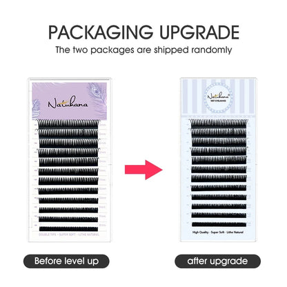 NATUHANA Wet Eyelash Extension 0.07mm | Easy Grafting Manga Wispy Lashes