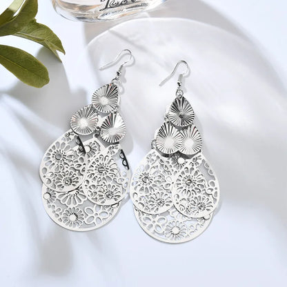 Floating Earrings Valentine's Day Love Pendant Earrings Elegant Long Women's Floating Hook Earrings Exaggerated Metal Pendant