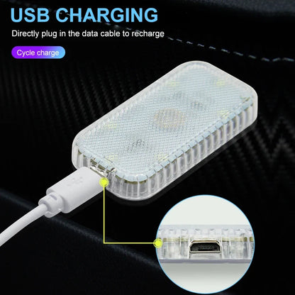 Mini Wireless Car LED Touch Light | USB Rechargeable Interior Reading Lamp
