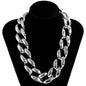 CCB Material Exaggerated Big Choker Necklace Collar for Women Hiphop Chunky Chain Necklace