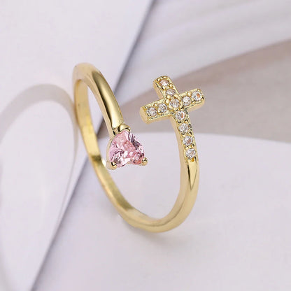NEWBUY 2026 New Fashion Clear Shiny CZ Zircon Cross Evil Eye Rings For Women Girl Finger Accessories Party Jewelry Gift