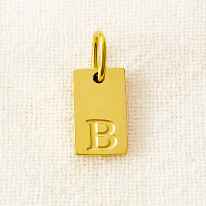 SUNIBI Alphabet Charm Pendant for Necklaces Stainless Steel Jewelry DIY Engraved Lettering Accessories Women's Fashion Jewelry