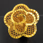 Ethiopia Arab Dubai Gold Plated Rings For Women Resizable 18K Gold Plated Jewelry For Wedding And Party Gifts