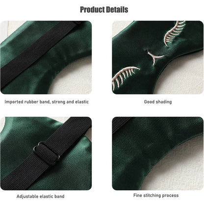 Cat Silk Sleep Eye Mask | Cute Light Blocking Eye Cover for Travel and Nap