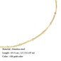 SUNIBI Stainless Steel Chain Necklace for Women Gold Color Thin Choker Bead Chain Necklace Jewelry Wholesale Dropshipping