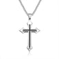 Geometry Interlocking Square Triangle Male Pendant Stacking Streetwear Necklace