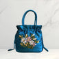 Small Embroidered Flower Bucket Bag | Women's Top Handle Drawstring Purse