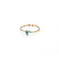 2025 Birth Colorful Cubic Zircon Heart Opening Rings For Women Fashion Dainty Stainless Steel Princess Ring Jewelry Wedding Gift