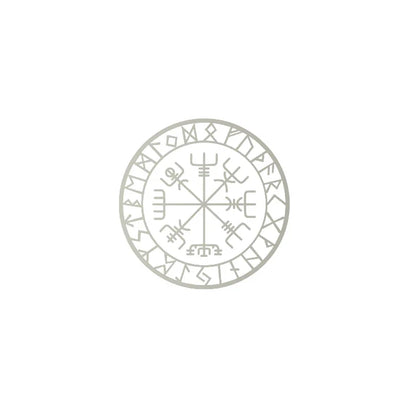Viking Protection Runes Vegvisir Compass Talisman Red Vinyl Decal | Car and Laptop Decorative Sticker