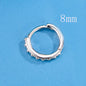925 Sterling Silver 8/12/16/20MM Zircon Hoop Earrings For Women Wedding Engagement Luxury Jewelry Accessories Money 925