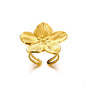 Stainless Steel Exaggerated Big Flower Rings For Women Gold Color Sunflower Finger Ring Female Fashion Aesthetic Jewelry Gift